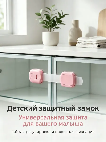 Diall Замки безопасности для детей 6 штук для шкафов и дверей