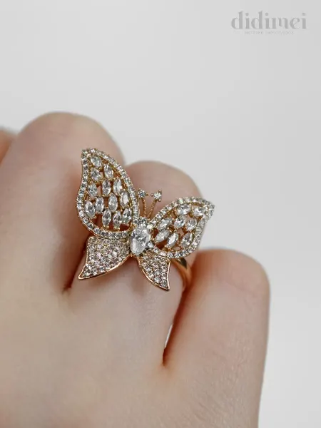 Didimei Кольцо бабочка бижутерия