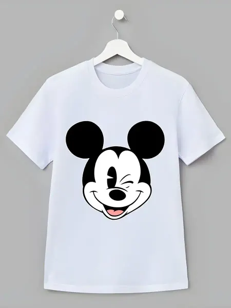 Nuobi Kids Детская Футболка Микки Маус Подмигивание Disney Хлопковая
