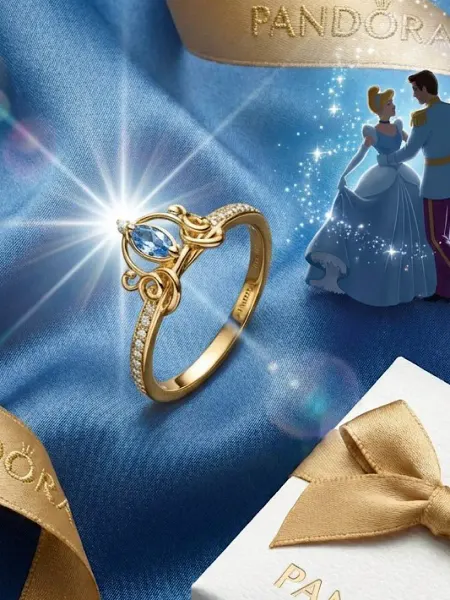 Pandora Кольцо Корона принцессы Золушки Disney