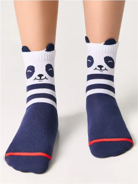 DivaShop Короткие носки с декоративными ушками «Панды»