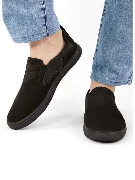 DjamiShoes Мокасины мужские осенние из нубука