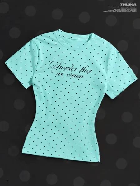 Tishka Облегающая футболка скимс polka dot