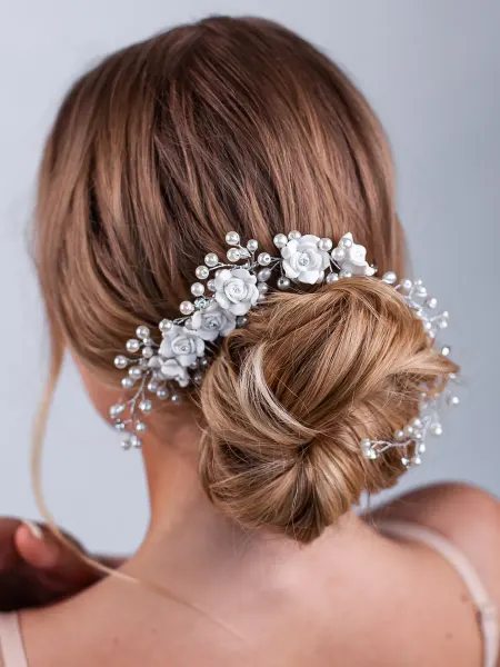 Hair dress Диадема для волос с розами свадебная,на выпускной