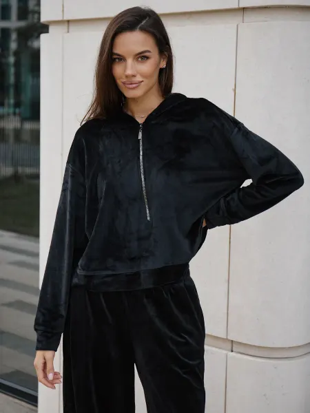 Dresstells Костюм спортивный велюровый оверсайз с брюками