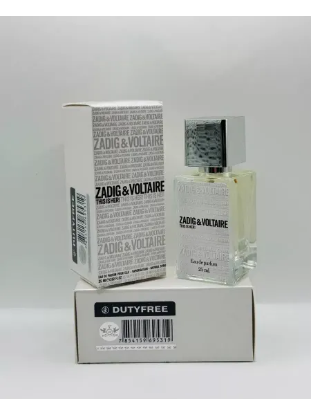 Мини парфюмы Duty free ZADIG&VOLTAIRE THE HER 25мл