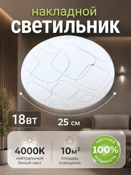 TDM Electric Светильник потолочный плафон настенный светодиодный в туалет