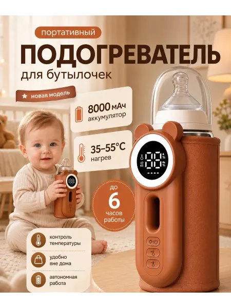 Elunia Подогреватель для бутылочек детского питания портативный