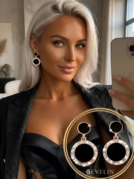 EVELIN Серьги бижутерия вечерние висячие
