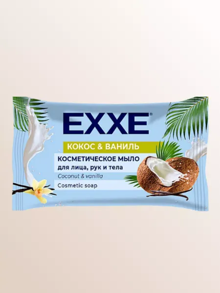 EXXE Мыло косметическое с ароматом ванили и кокоса 75гр.Россия