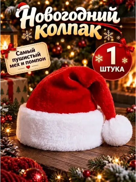 F-seven Новогодняя шапка деда мороза