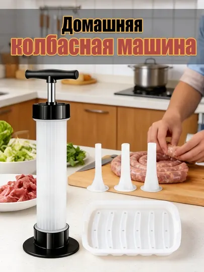 Набор для приготовления сосисок дома, с насадками, ручной или электрический