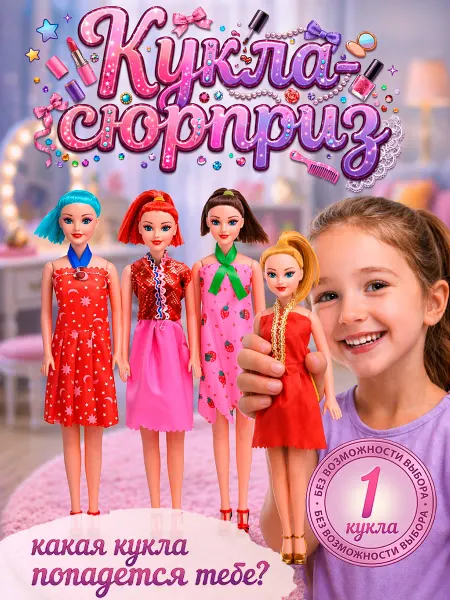 Happy Family Кукла барби в платье с аксессуарами игрушка для девочки