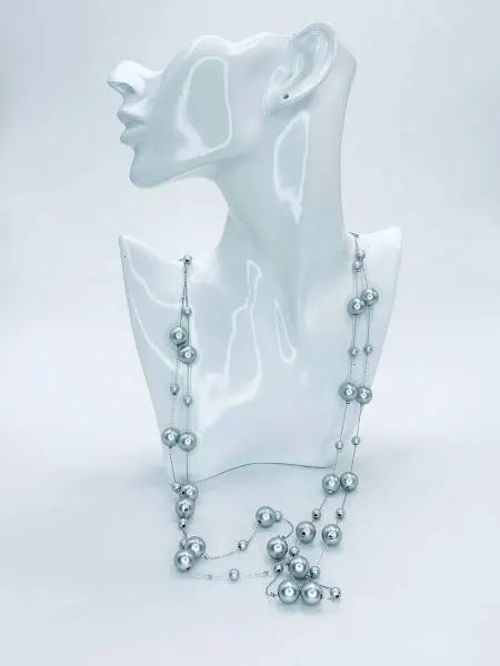 Fashion Jewelery Воздушное колье-сотуар из нежных бусин