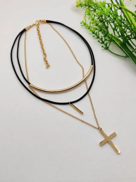 Fashion Jewerly Подвеска на шнурке трехрядная