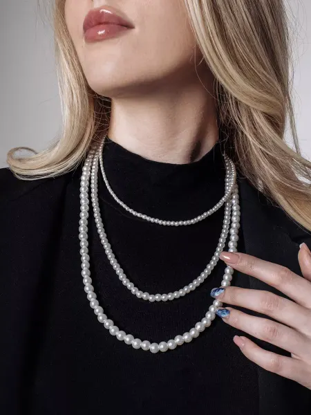 LeLe fashion Многоярусные бусы из искусственного жемчуга