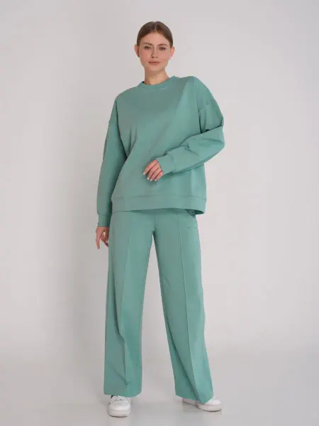 MI-MO-ZA Fashion спортивный костюм оверсайз с широкими брюками