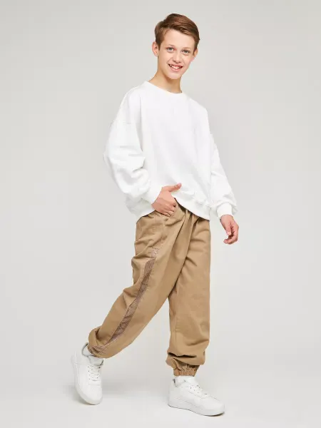 LJ Fashion Свитшот оверсайз толстовка подростковая кофта без начеса
