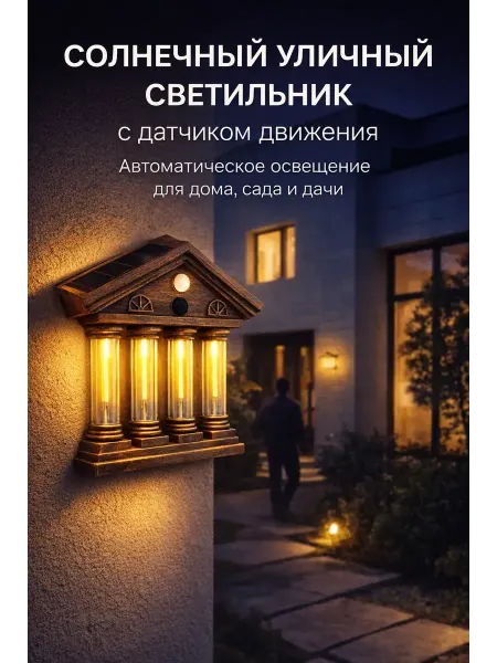 Раминуся Садовый солнечный светильник для фасада дома