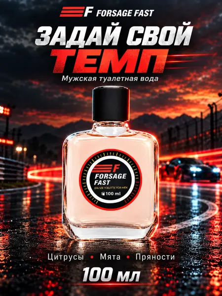 Духи мужские стойкие свежие с мятой FORSAGE FAST