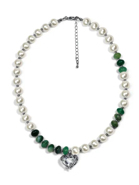 FAVOR JEWELRY Колье с жемчугом, агатом бижутерия