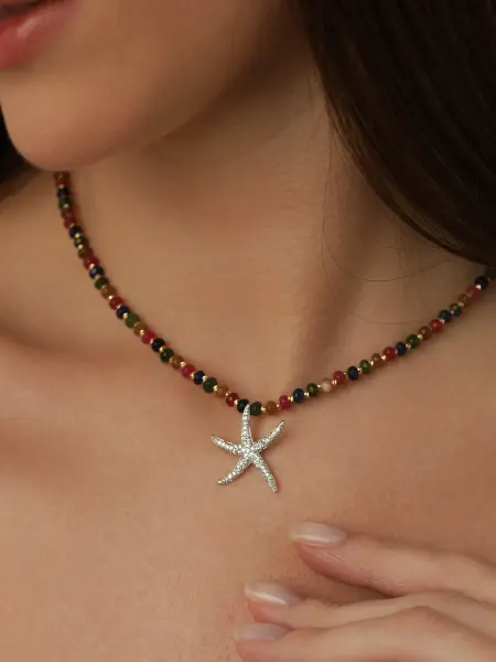 FAVOR JEWELRY Чокер с агатом бижутерия