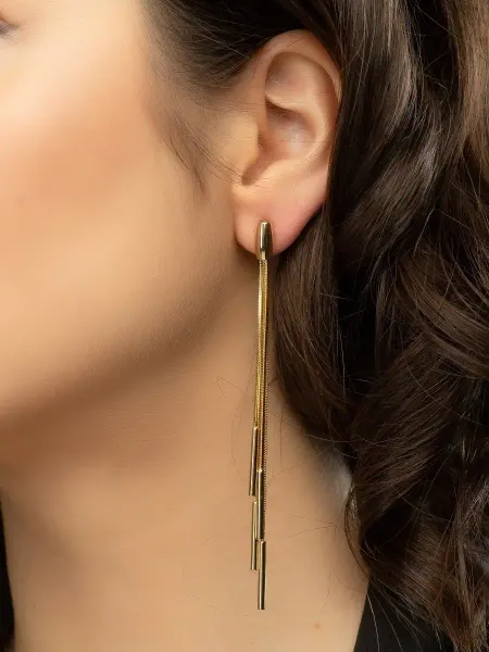 Fiore D'oro Серьги женские висячие длинные сережки бижутерия