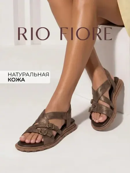 Rio Fiore Босоножки летние без каблука замшевые