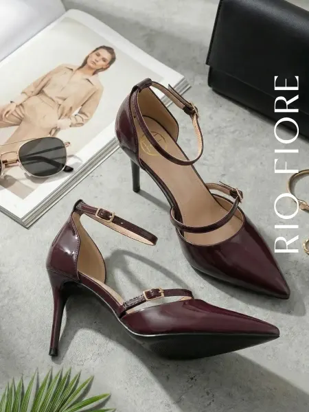 Rio Fiore Туфли на каблуке шпильке вечерние с ремешком лаковые
