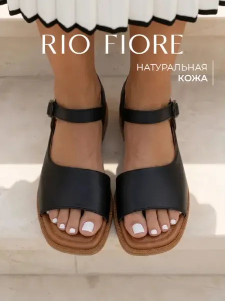 Rio Fiore Туфли летние на низком каблуке сетка с ремешком