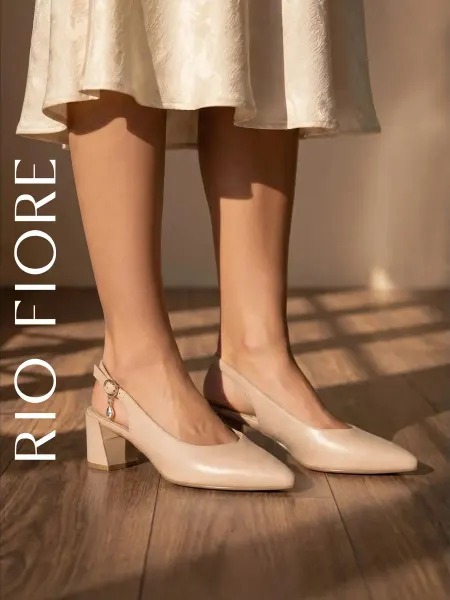 Rio Fiore Туфли слингбэки на устойчивом каблуке летние открытые