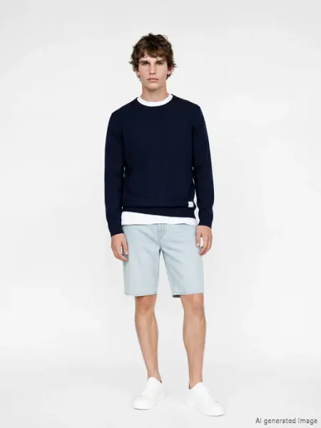 LC Waikiki Мужские джинсовые шорты slim fit