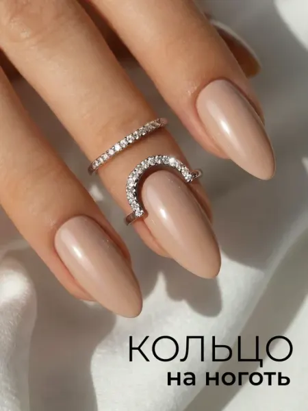 Flevo Кольцо на ноготь фалангу регулируемое бижутерия