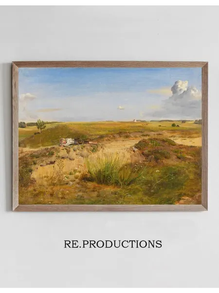 Re.productions Постер Landschaft mit schlafendem - Franz von Lenbach