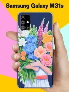 Силиконовый чехол на Samsung Galaxy M31s Букет цветов / для Самсунг Галакси М31с