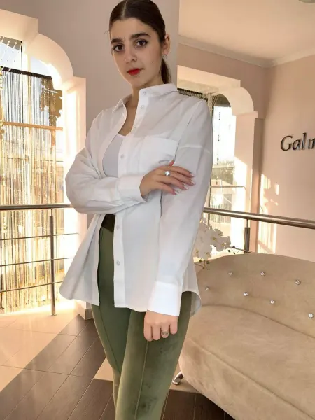 Galina Volina Рубашка летняя оверсайз хлопок