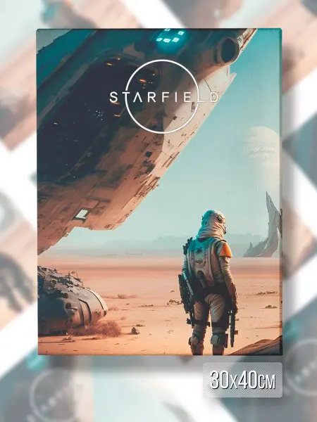 Каждому своё Game Картина на Холсте Звездное Поле Астронавт Космос Starfield