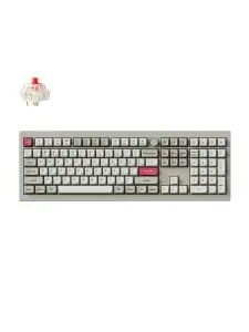 Keychron V6 Max Gateron Jupiter Red Беспроводная механическая игровая клавиатура, русская раскладка, Retro