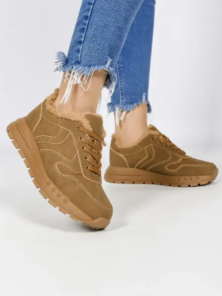 Geronea Shoes Кроссовки зимние с мехом натуральная кожа