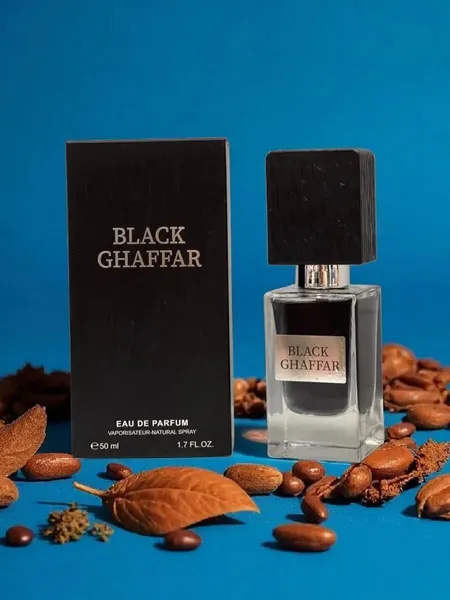 Мужские духи Black Ghaffar – мужская парфюмерная вода с восточным древесным ароматом, стойкие духи 50 мл