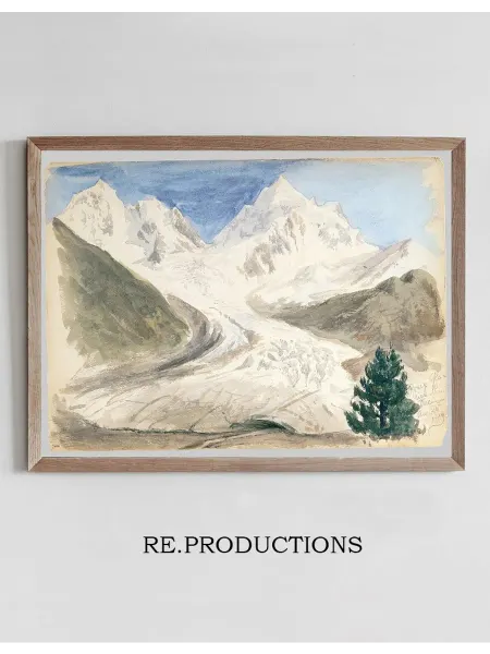 Re.productions Постер Roseg Glacier, Pontresina - John Singer Sargent