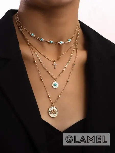 GLAMeL Цепочка на шею набор четыре цепи