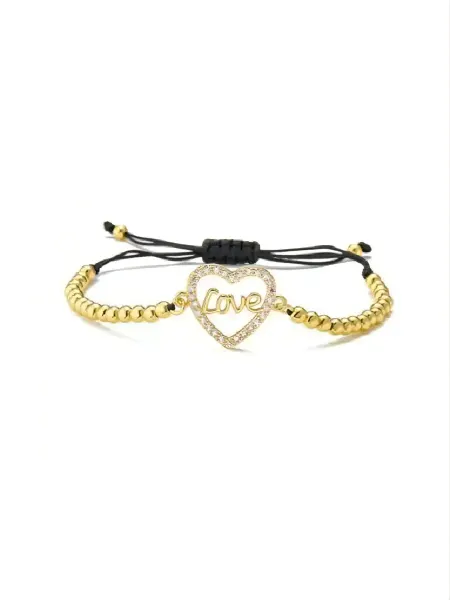 GlamourBijou Браслет любовь love на завязках молодежный