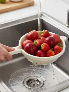 Дуршлаг с ручкой, пластиковый друшлаг, для промывки макарон, круп, риса, фруктов, ягод