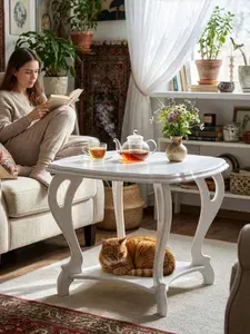 Стол журнальный Мебелик Кофейный П молочный дуб. Товар уцененный