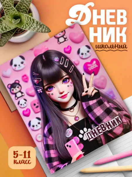GoJo Школьный дневник с мягкой обложкой Kawaii