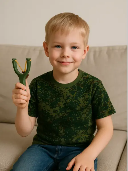 Goldenkids Футболка хаки детская камуфляж тактическая
