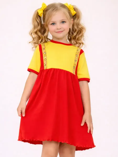 Goldenkids Платье трикотажное нарядное в сад