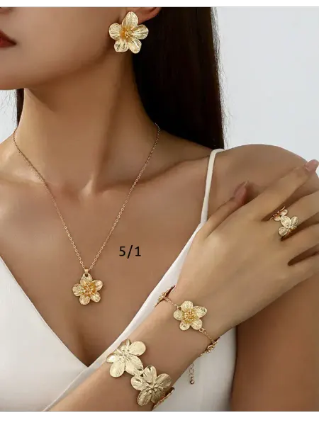 Goods with love Комплект украшений цепочка серьги браслет кольцо