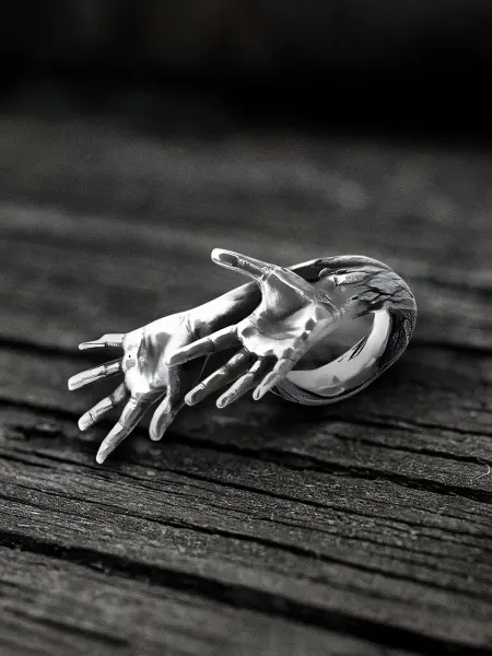 LAWE GOTHIC Разъемное готическое ретро кольцо Scary Hands